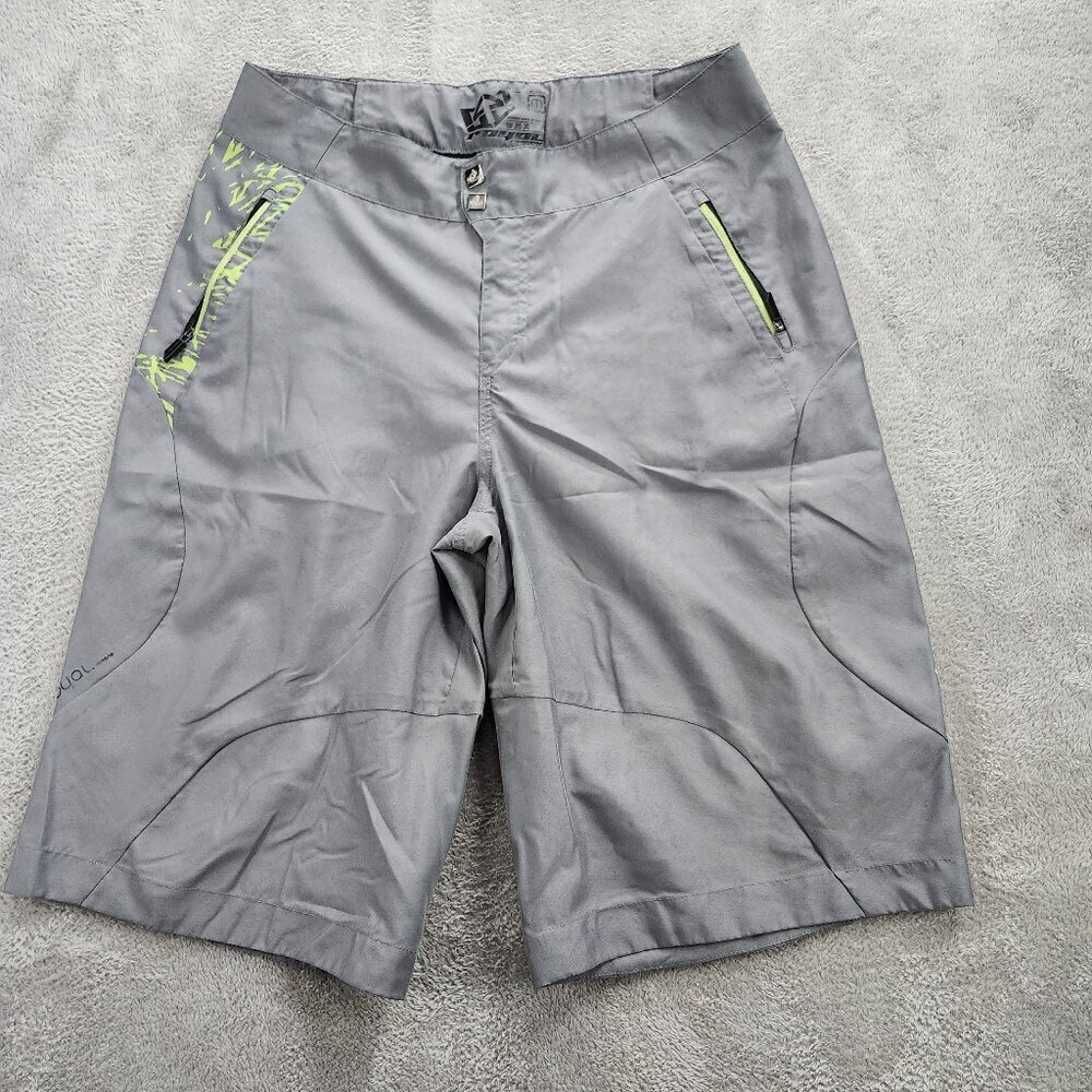 Royal Racing Cruiser Shorts Womens Size Medium Grey Black Zippers